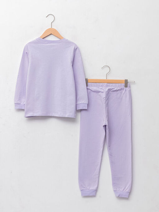 Bisiklet Yaka Bask?l? Uzun Kollu K?z ?ocuk Pijama Tak?m? - Waikiki фото 2