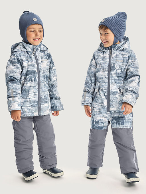 Костюм 7м1526 деним/серый