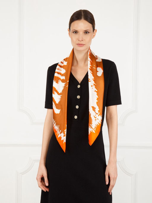 Платок жен. шелк 90х90 E03-8213-18 - Eleganzza фото 13