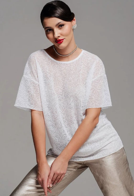 Футболка полупрозрачная паутинка оверсайз