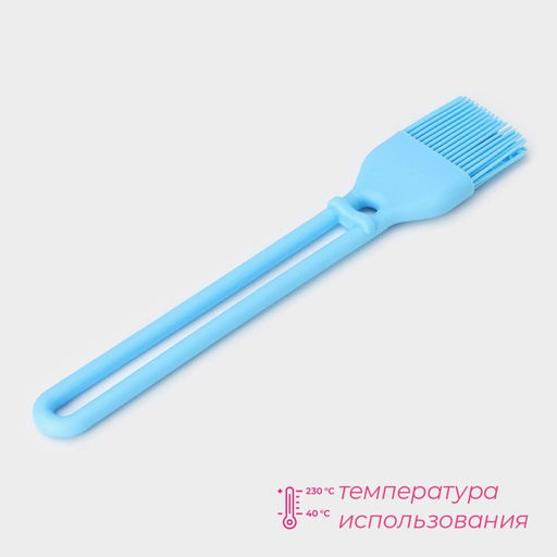 Кисть Доляна Дуэт, силикон, 27.5?5?1.5 см, голубая  фото 3