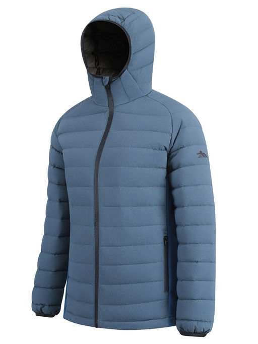 Куртка женская гибридная стёганая с капюшоном с графеновой подкладкой синего цвета 9622_1S