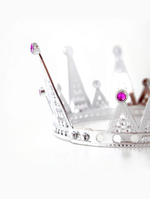 Цена за 2 шт. Корона королевы для девочки, цвет серебряный