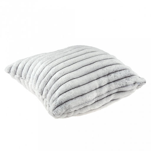 Наволочка декоративная на молнии 45х45см Белый тигр-001, велсофт Marmari, тиснение полоса, высокий ворс, полиэстер 100%, плотность 350г/м2, упаковка на картоне, Домашняя мода (Россия)  фото 2