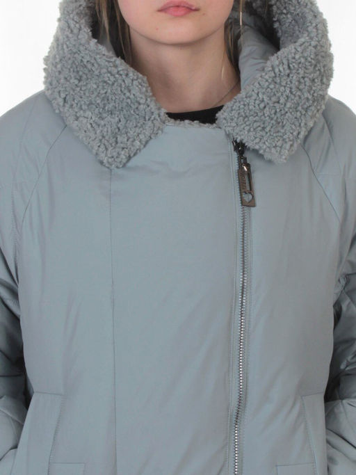 M-8896 GRAY/LT. BLUE Куртка зимняя женская (150 гр. холлофайбер)