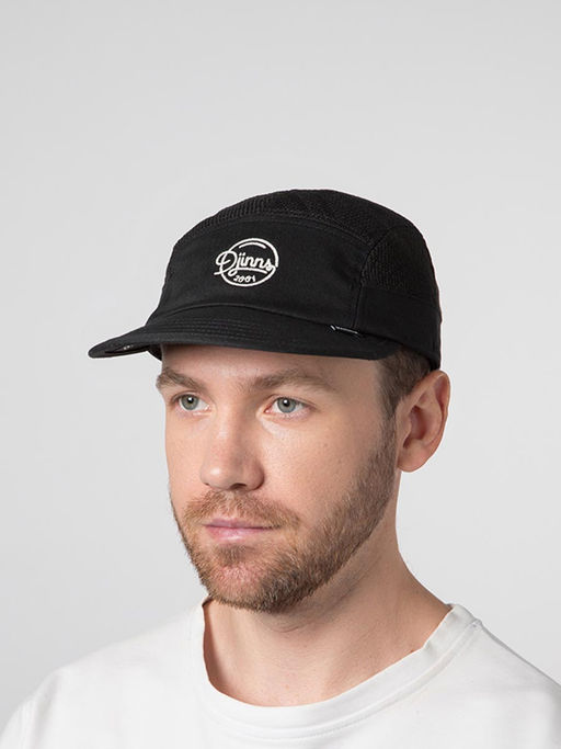 Бейсболка DJINNS арт. 5P Soft Flat Cap Summer Knit (черный)  фото 4