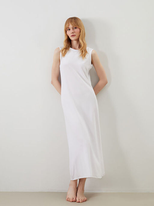 Kad?n Bisiklet Yaka D?z Elbise Astar?