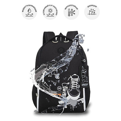 RB-651-5 Рюкзак школьный с картхолдером на держателе - Grizzly фото 39