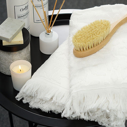 Набор махровых полотенец VERSAL 2 шт. (50х90 - 1 шт., 70х140 - 1шт.), 100% хлопок, 450 гр./кв.м. Сирень - Традиция фото 25