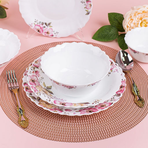 Тарелка обеденная круглая 25см. SILVIA (стеклокер) арт. RDP250-155 (114432)