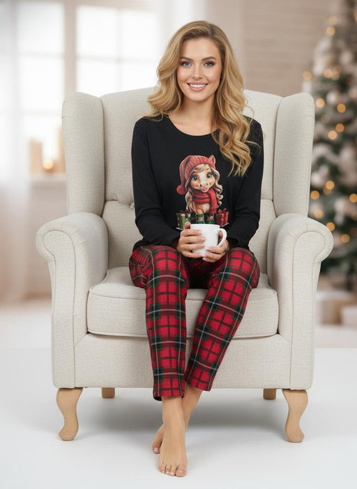 Пижама Рада, трикотаж - Малина фото 3