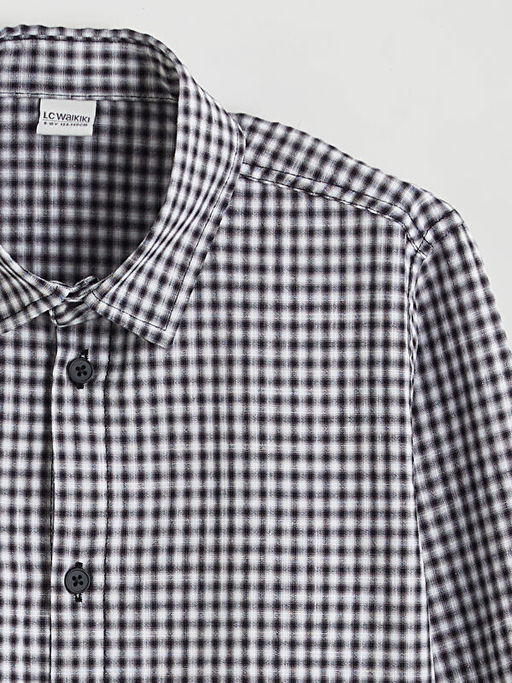 Uzun Kollu Ekose Erkek ?ocuk G?mlek