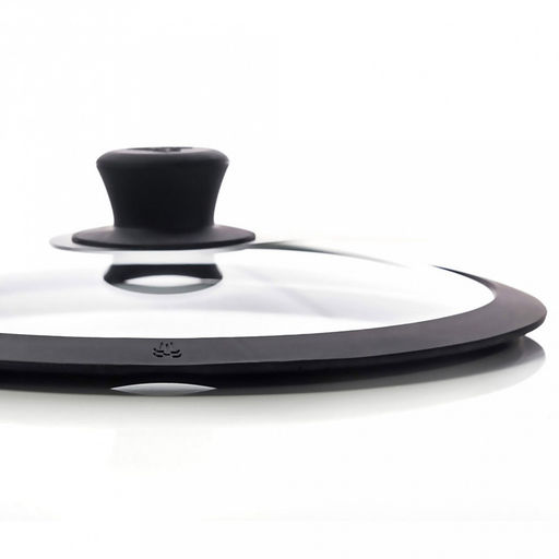 Крышка стеклянная д26см, жаропрочное стекло, силиконовый обод, силиконовая ручка, пароотвод, TalleR (Китай) - Домашняя мода фото 2