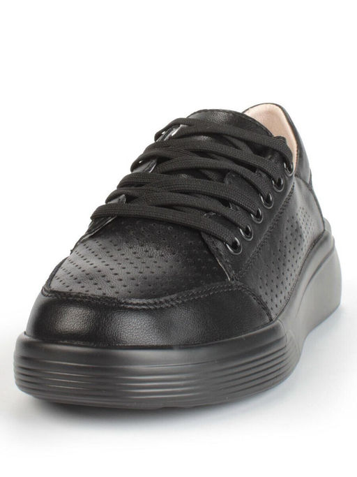 05-PDD180-6 BLACK Кроссовки женские (натуральная кожа)