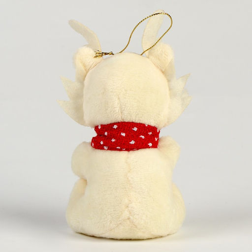 Мягкая игрушка Дракон в шарфике на подвесе, белый, цвет шарфа МИКС - Simaland фото 3