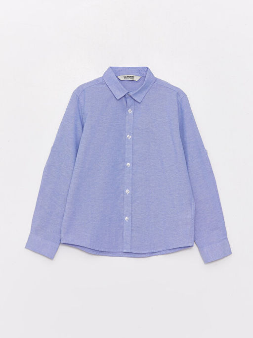 Basic Uzun Kollu Erkek ?ocuk G?mlek