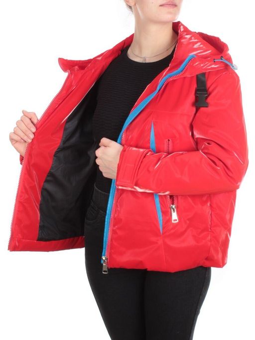 D004 RED Куртка демисезонная женская (100 гр. синтепон)