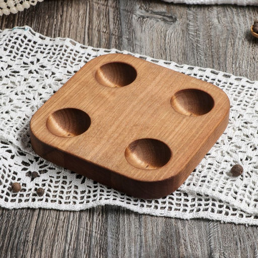 Подставка для яиц и кекса Adelica, 4 отделения, 13×13×1.8 см, дерево массив берёзы