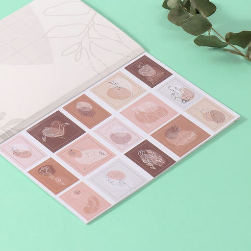 Наклейки в книжке «Одна линия», 3 фона, 20.7×14.2 см