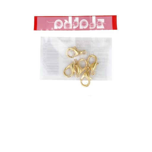 Zlatka Замок для бус карабин больш. DB-02/5 14 мм 5 шт №01 под золото  фото 3