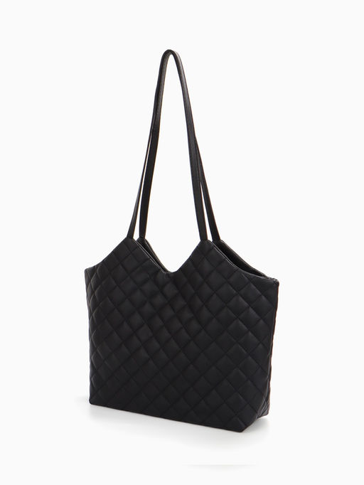 Сумка - шоппер женская на магните, 30×9×29 см, чёрная