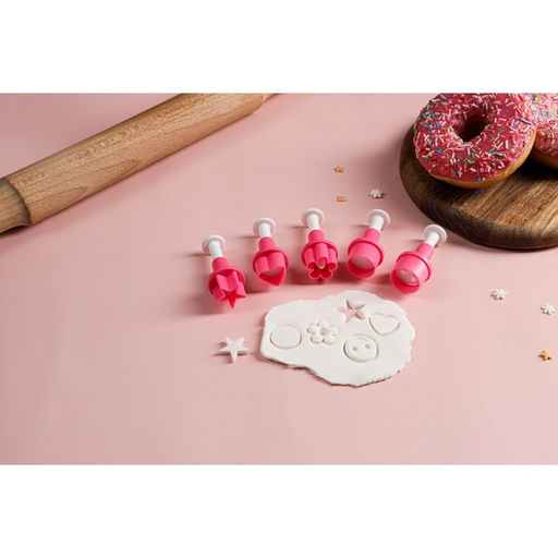 Плунжеры кондитерские Доляна Праздник, набор 5 шт., пластик, розовые фото 10