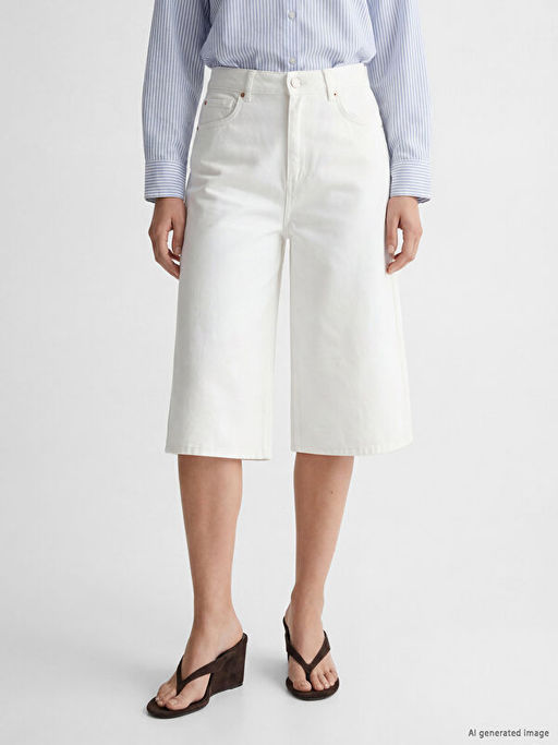 Bermuda Fit Kad?n Jean ?ortolon
