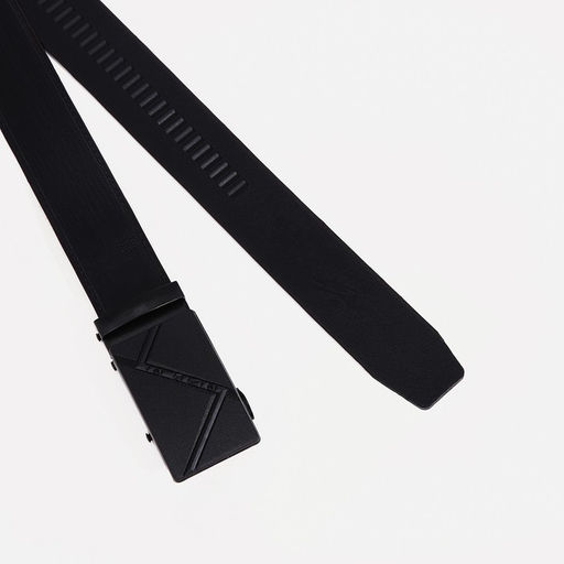 Ремень мужской, ширина 3,5 см, автомат, пряжка тёмный металл, цвет чёрный - Simaland фото 2