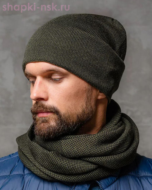 LL 1003 PE 1003 Комплект мужской флис (колпак+снуд) (57-59)