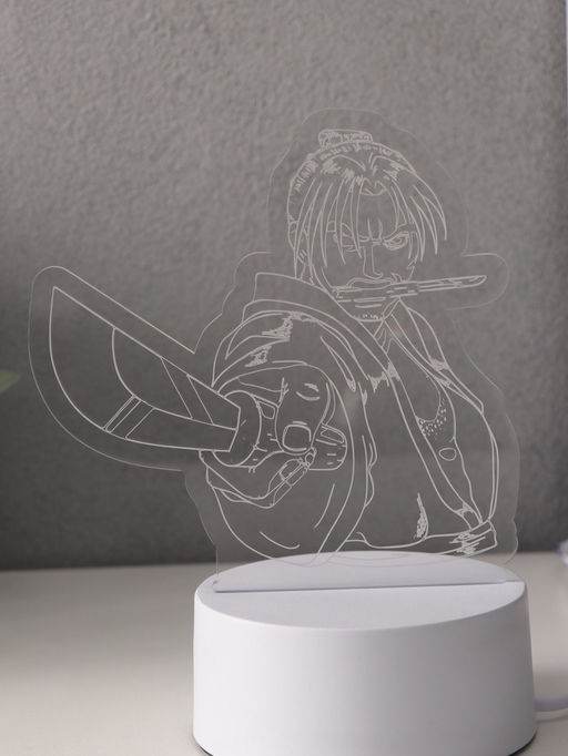 Светильник 3D RISALUX Аниме. Воин, LED-ночник, RGB, от сети, 9.5?14.9?16 см  фото 7