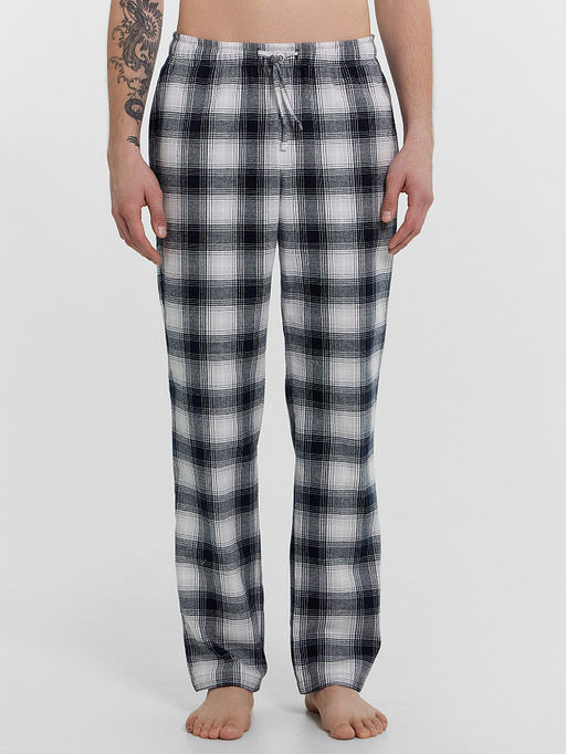 Брюки мужские в черно-белую клетку - Mark formelle фото 2