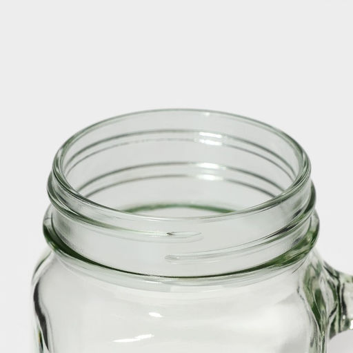 Банка с крышкой и трубочкой Котик, 450 мл, 10?7.5?13 см