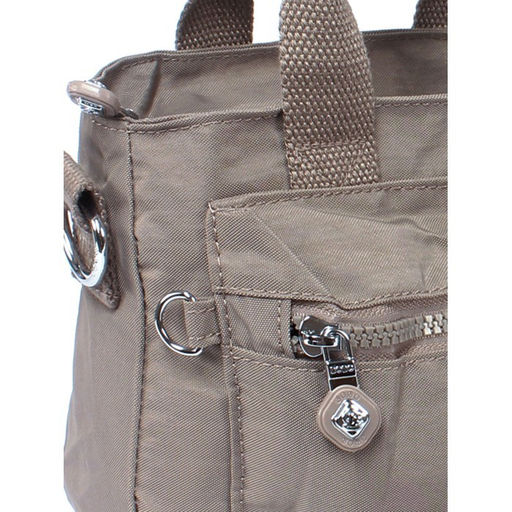 Сумка женская текстиль BoBo-8910, 1отд, плечевой ремень, серый 266000  фото 4