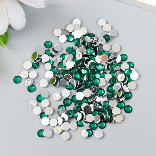 Цена за 2 шт. Декор для творчества в бутылочке Стразы. Тёмно-зелёный набор 500 шт d=0,5 см 7х2х2 см - Арт узор фото 4