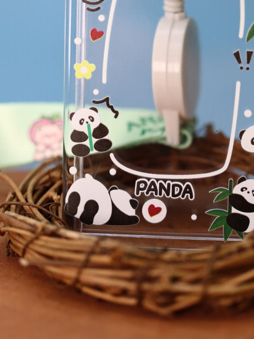 Футляр для карт на ленте ПО ПЛАНУ. "Cute panda", transparent