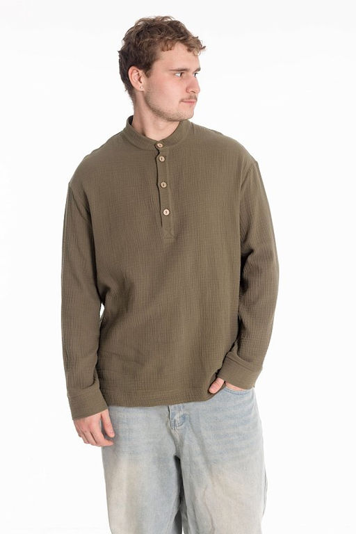 Рубашка М125001х хаки - Елена фото 3