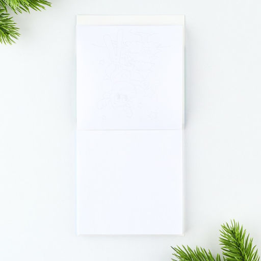 Подарочный набор новогодний, блокнот-раскраска и восковые мелки «С новым годом»