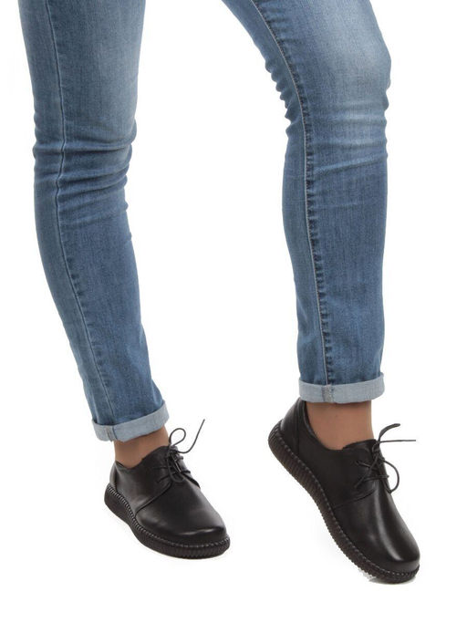 03-5330-1 BLACK Полуботинки женские (натуральная кожа) - No name фото 3