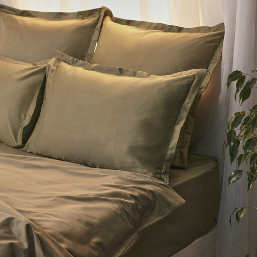 Простыня на резинке 2-спальная SL Home, 180200+30 см, оливковая, сатин - Sima-land home фото 6