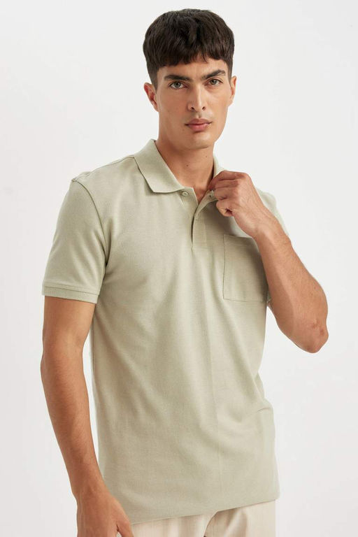 New Regular Fit K?sa Kollu Pike Basic Duz Polo Tisort - Defacto фото 12