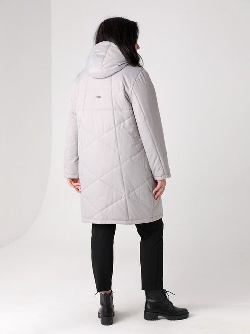 24320 Пальто дем. серый - Dizzyway фото 3