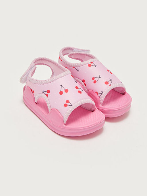 Bask?l? C?rt C?rtl? K?z Bebek Sandalet