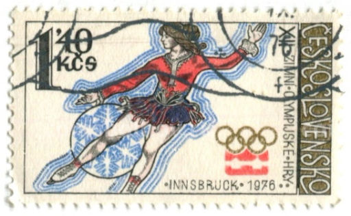 Марка Инсбрук-76 Фигурное катание 1976 год Чехословакия