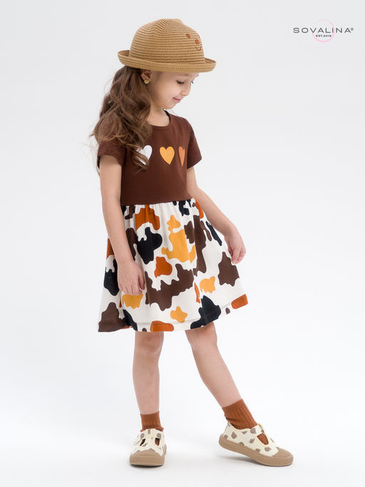 Платье Лето шоколад-муму сердечки LE - Sovalina фото 6