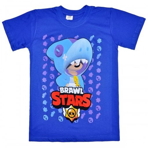 Футболка подростковая "Brawl Stars - Leon Dino" (синий)