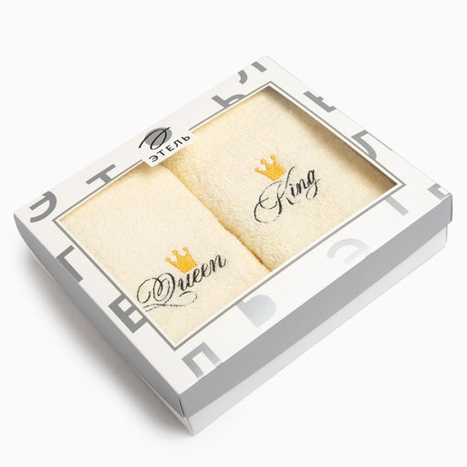 Набор полотенец Queen & King 35х50 см-2 шт, 100% хлопок, 350 г/м2 - Этель фото 7