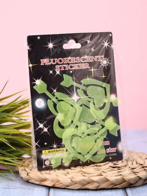 Наклейки светящиеся "Сердца", 12*16 см