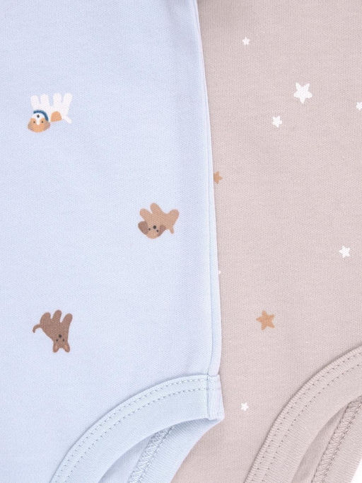 К 6543-2уп/лучшие друзья,красивые звездочки набор полукомбинезон (боди) яс