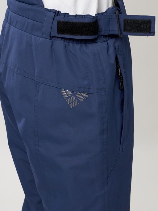 Полукомбинезон брюки горнолыжные женские big size темно-синего цвета 66413TS - Mtforce фото 9