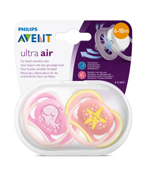 Philips Avent / Пустышки Ultra Air 2 шт. 6-18 мес.